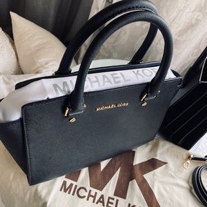 Michael Kors Black Leather Tote